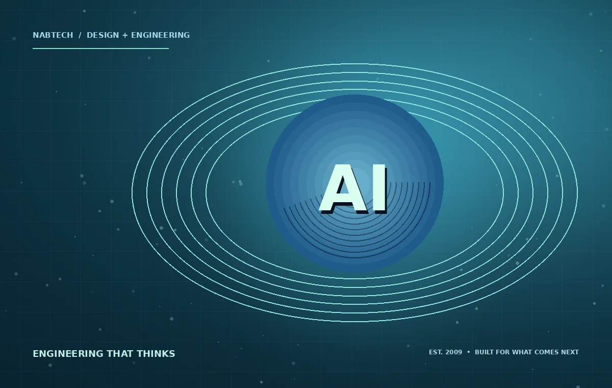 Abstract visual for AI & ENGINEERING article